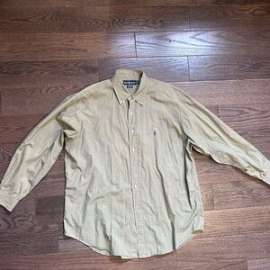 Ralph Lauren Men's Olive Button Down Shirt